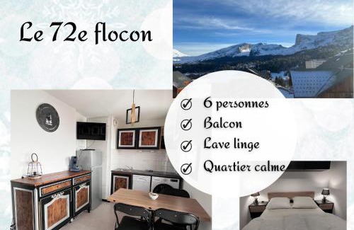 Saint-Etienne-en-Devoluy Apartment | Le 72ème flocon, T2, vue imprenable, résidence calme, 100 m des pistes