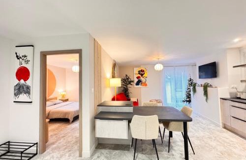 Epinal Apartment | Le Jardin Japonais Épinal avec terrasse