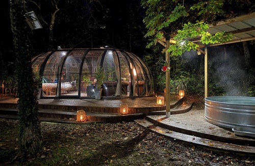 Contigny Cabin | Le Repère du Bûcheron: cosy bubble with Nordic bath for an authentic stay