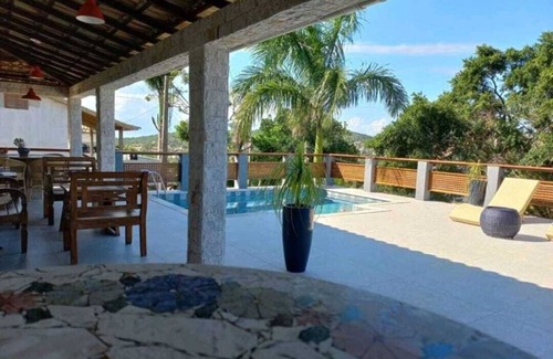 Cem Bracas House | Linda Casa em Búzios com 03 Quartos, ar Condicionado, Piscina e Churrasqueira