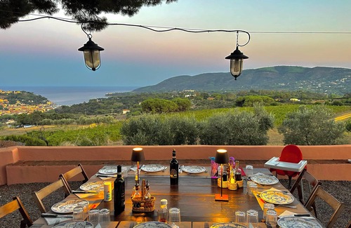Porto Azzurro Villa | Listed Tuscan Villa with private pool, solarium, A/C, WI-FI and great ocean view