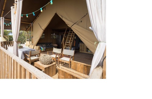 Coti-Chiavari Cottage | Lodge tent with outbuildings - direct sea access - in unspoilt countryside
