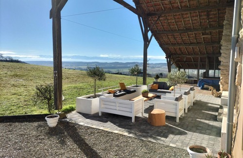 Saint-Justin Other | Loft 4 p, Marciac exceptional view of the Pyrenees, swimming pool, no pets
