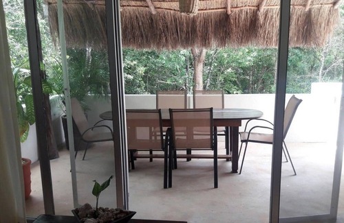Chemuyil Apartment | Loft for 3 in The Jungle With Kitchen, A/C, Pool