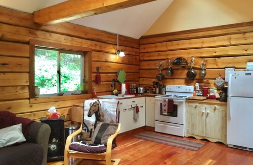Roberts Creek Cabin | Log Cabin Fully Equipped. Up to 2 Adults + 3 Children. Dogs Welcome!