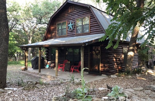 Wimberley House | Log Cabin Get Away-River Access with Deep Water, Pets OK, Rustic Cute