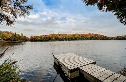 Duhamel Cabin | Log Cabin Getaway - rustic-chic - waterfront, dock, firepit & indoor fireplace!
