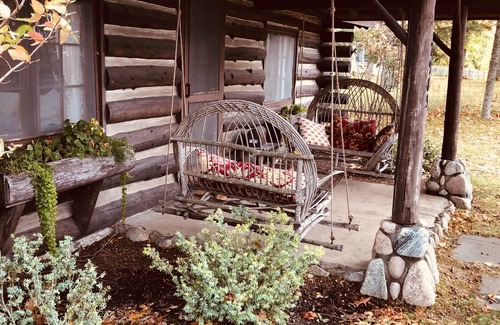 Forest Beach Cabin | Log Cabin on Tunnel of Trees with Lake Michigan View!
