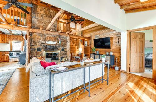 Maple Mount House | Log Cabin Retreat in Kentucky Fire Pit and Grill!