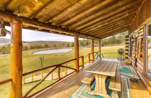 Hornell House | Log Cabin with Pond and Trail Access in Almond!