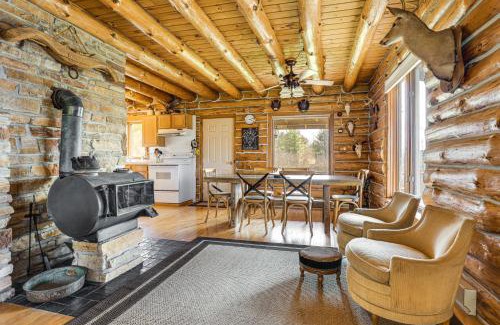 Hornell House | Log Cabin with Pond and Trail Access in Almond!