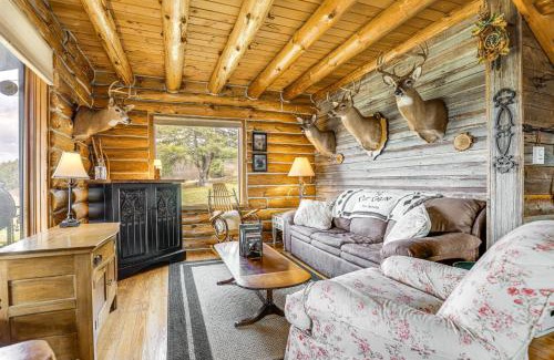 Hornell House | Log Cabin with Pond and Trail Access in Almond!