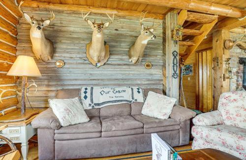 Hornell House | Log Cabin with Pond and Trail Access in Almond!