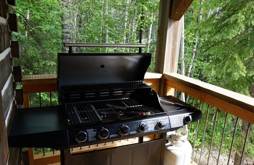 Golden Cabin | Log Dovetail Rooster Cabin - Mountain Life Getaway!