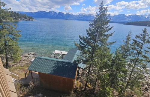 Polson House | Log Home with Lake Access and Views of the Missions