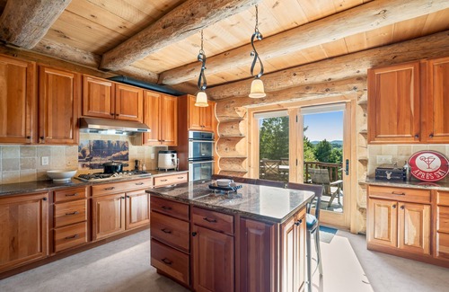Hartland Four Corners House | Log manor on 65 private acres of land with entertaining amenities & hot tub