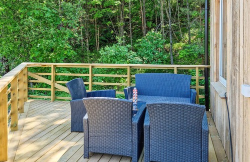 Risor House | Look forward to a great time with the family in this vacation home with fjord view!
