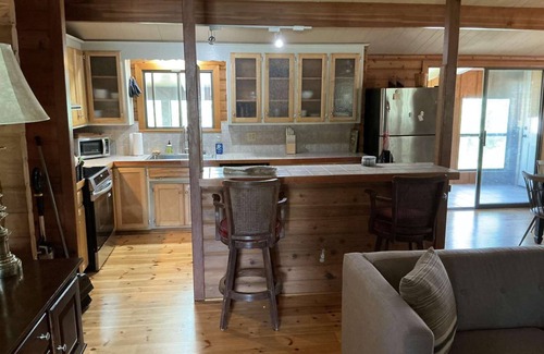 Beaver Shores House | LOREL'S Log Home 3BDR - Lake, Trails, Firepit, Pool Table