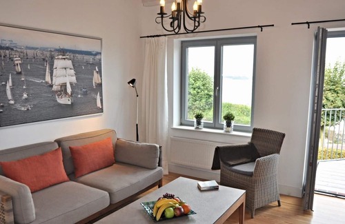 Laboe Apartment | Lotsenhaus 2 - Panoramic view of the Baltic Sea from the first beach location