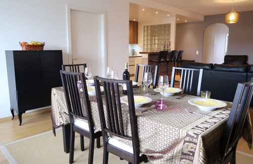 Le Bouchet Apartment | Lovely apartment for 6 guests with WIFI, pool, TV, balcony, panoramic view and parking