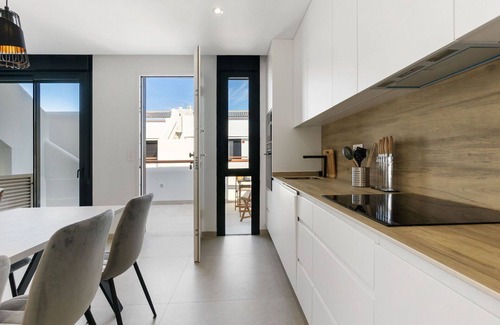 Santiago de la Ribera Apartment | Lovely apartment for 6 guests with A/C, WIFI, pool and terrace