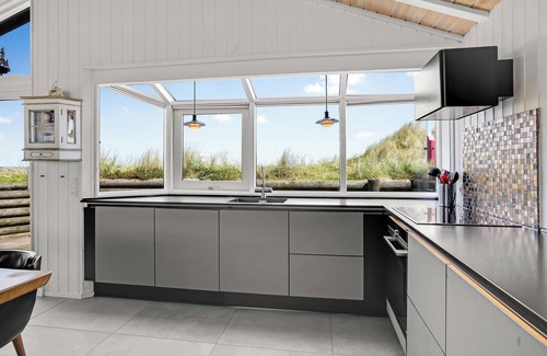 Houvig Strand Cottage | Lovely holiday home with outdoor spa and outdoor sauna located with a unique view in Houvig 1034