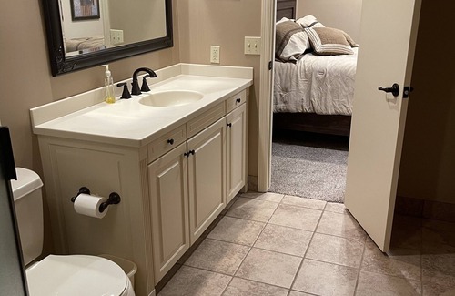 South Central Omaha House | Lower Level of Southwest Omaha home With Private Bedroom and Private Bath