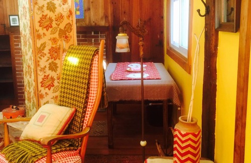 Exeter Cottage | Lucie's Hideway, artistic, bright, tiny house in the woods