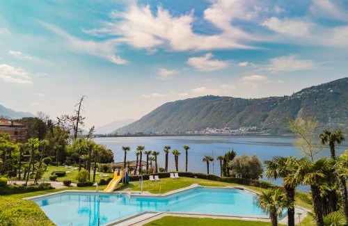 Bissone Apartment | Luganersee, Pool, Strand, Parkplatz, Suite 204
