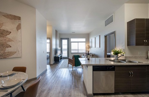 Transit Village Apartment | Lux 2 BR Pool, Gym, Garage, Onsight Staff