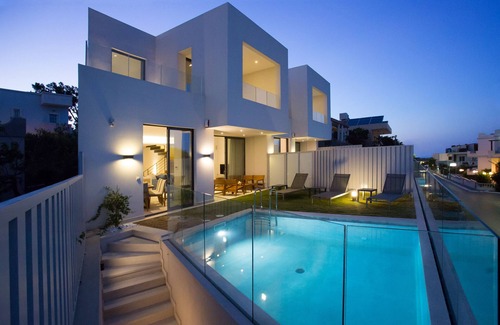 Kato Galatas Villa | Lux Villa with Private Pool★Beach at 150mt ★ Sea View★ 15-20% OFF for 2018