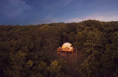 Capon Bridge Apartment | Luxe Dome w/Hot Tub, Full Bath & Mountain View!