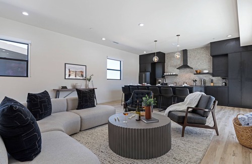 Panorama Heights House | Luxe Modern Escape w/Pool, HotTub, Firepit, Desert View | Obsidian by AvantStay