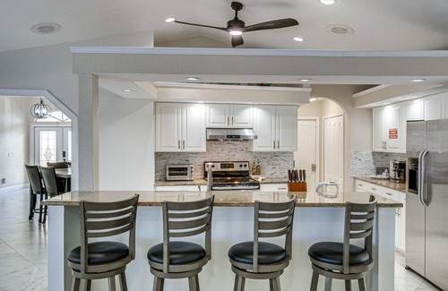 Gulf Cove House | Luxe Waterfront Oasis w/Dock, Heated Pool & Spa!