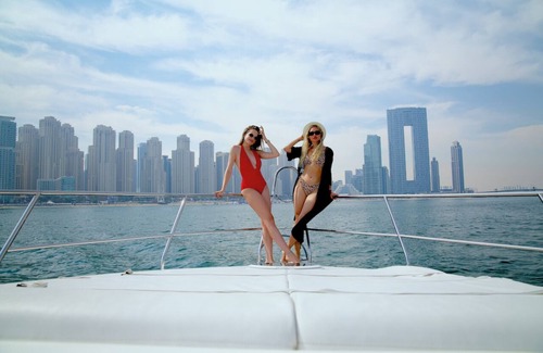 Dubai Boat Rental | Luxurious 2-bedroom on a 50FT Yacht with WiFi, AC in welcoming Dubai