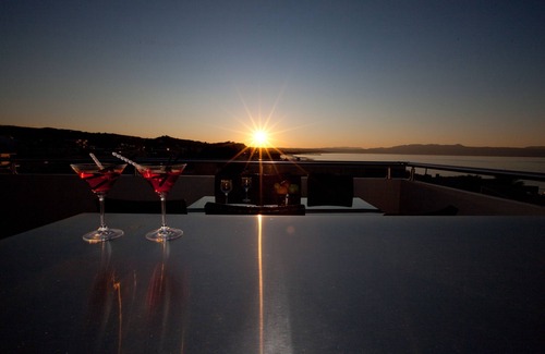 Agia Marina Villa | Luxurious 5-bedroom beachfront villa with a private rooftop pool and sea view