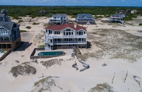 Carova Beach House | Luxurious oceanfront home, elevator, pool, game rm. Friday turnover! 4x4 bch