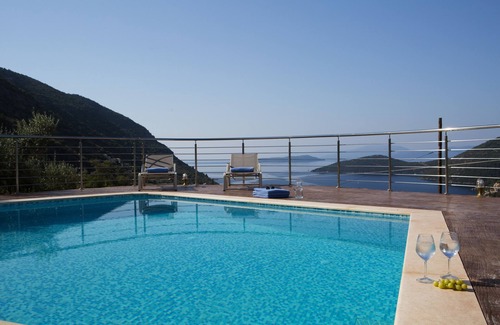 Mikros Gialos Villa | Luxury 6 bedroom villa with stunning view of Ionian sea in Mikros Gialos