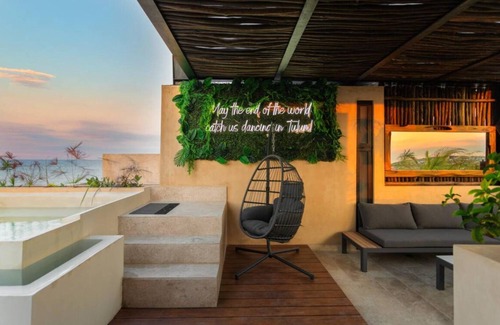 Tulsayab Apartment | Luxury Beachfront Penthouse | Private Pool + Mayan Ruins