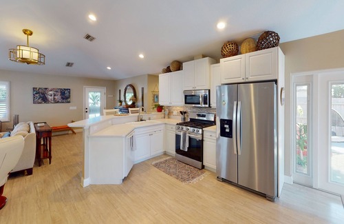 New Smyrna Beach House | Luxury Beachside Home wprivate heated pool/spanBikers welcome!