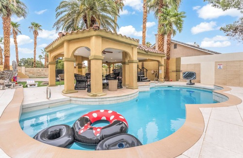 Spring Valley Villa | Luxury Estate with Pool, Free Spa Heat, Gym, & Game Room! 6mi. to The Strip