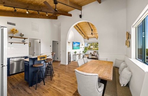 Santa Barbara Cottage | Luxury Farmhouse Cottage with Ocean & Island Views, Spa, Fire Pit & Hammocks