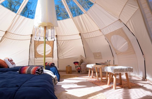 Buffalo Mills Resort | Luxury Glamping Yurt at River Mountain-Near Lodge