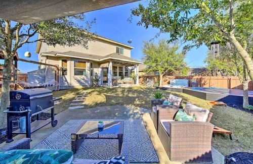 Buda House | Luxury Home with Spa, Trampoline, Outdoor living, & massive living spaces!