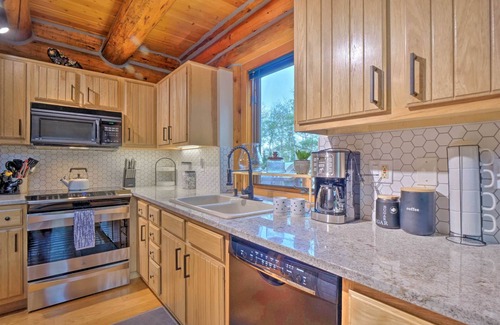 Westcliffe House | Luxury Log Home - Access to Rainbow Trail, Mountain Views, Private Pond & Creek!