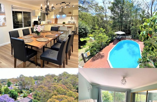 Winmalee House | Luxury Mountain Retreat, Swimming Pool, A/C with Forest Views