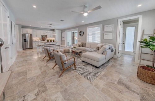 Marineland Acres House | Luxury Ocean View Home with Pool & Spa steps to the beach, fenced yard