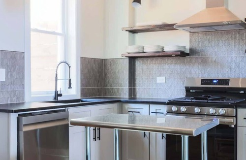 Sheffield and DePaul House | Luxury Two-Level Townhouse | Patio | Lincoln Park