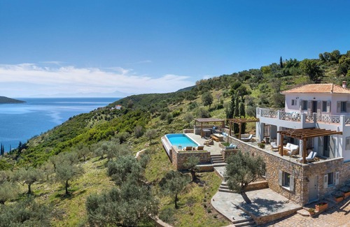 Nimfea Villa | Luxury villa-250m from waterfront-panoramic sea views-minutes from beaches