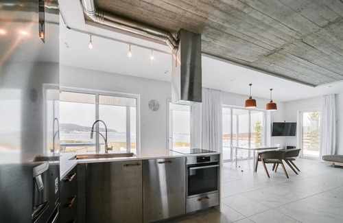 Spanokhorion Villa | Luxury Villa Flamingo by Lefkada, with an amazing view of Lefkada town&island